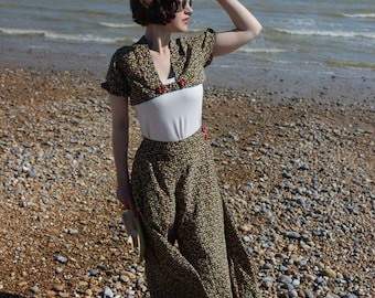 Lillian- Early 1930s inspired silk beach pyjamas