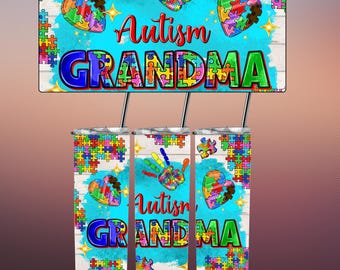 Unique Autism Grandma 20oz Tumbler