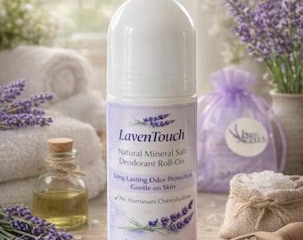 Desodorante roll-on natural (50 ml) – Aroma fresco de larga duración, sin aluminio, unisex.