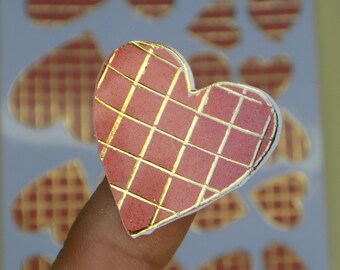 20 Shiny hearts. Stickers