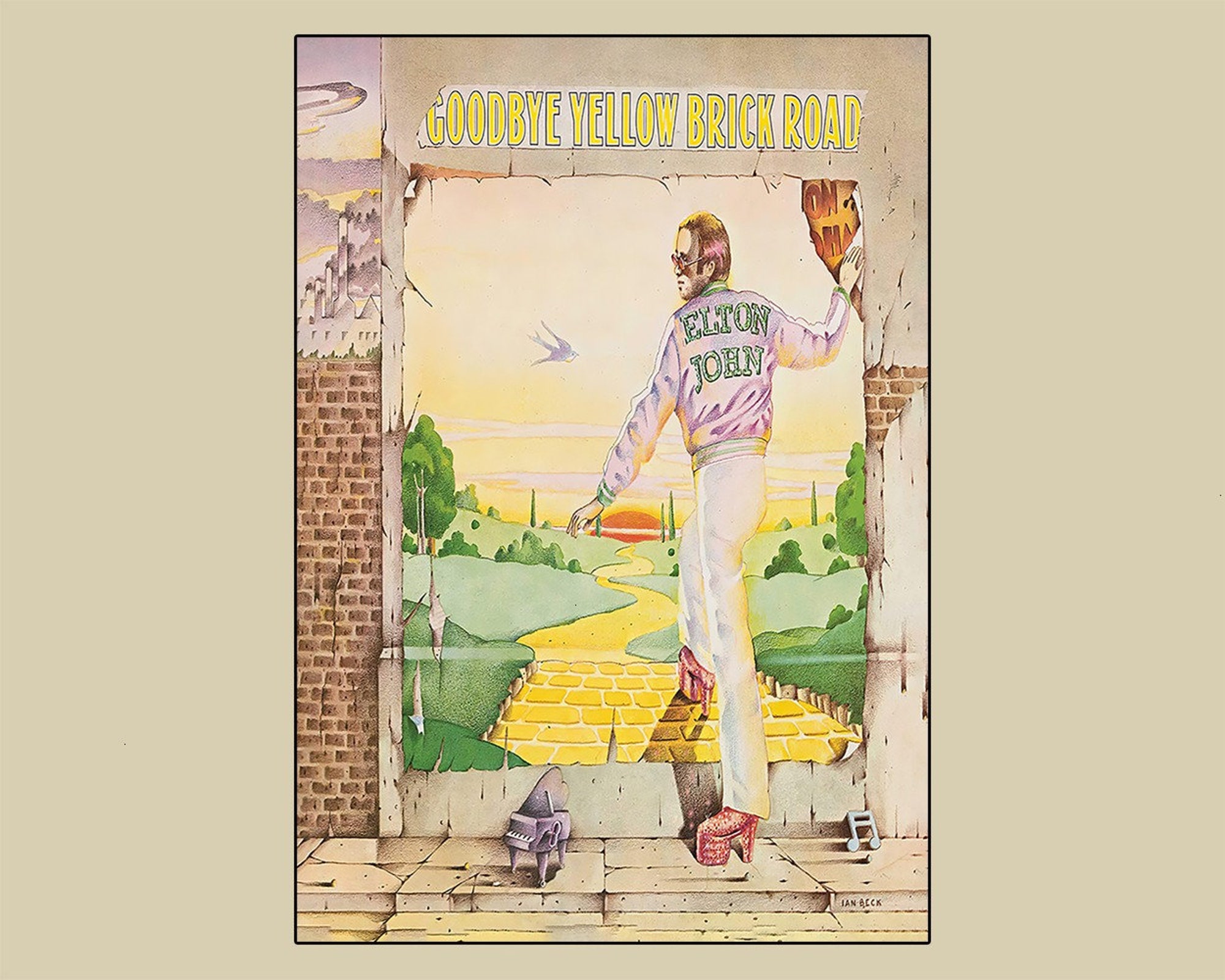 Elton John - Goodbye Yellow Brick Road Album Cover Fan Lover Poster