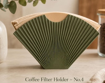 Coffee Filter Holder No. 4 | Modern Coffee Filter Organizer | Coffee Station Decor | Minimalist Kitchen Storage
