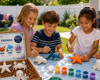 Ocean Animal Painting Kit | Kids Sea Creature Craft Set (Screen-Free Activity)
