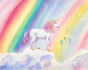 Colorful Unicorn Giclée Art Prints