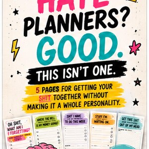 Life Admin Printable | Zrzut pamięci i cotygodniowy reset | Planer dla dorosłych przyjazny dla osób z ADHD