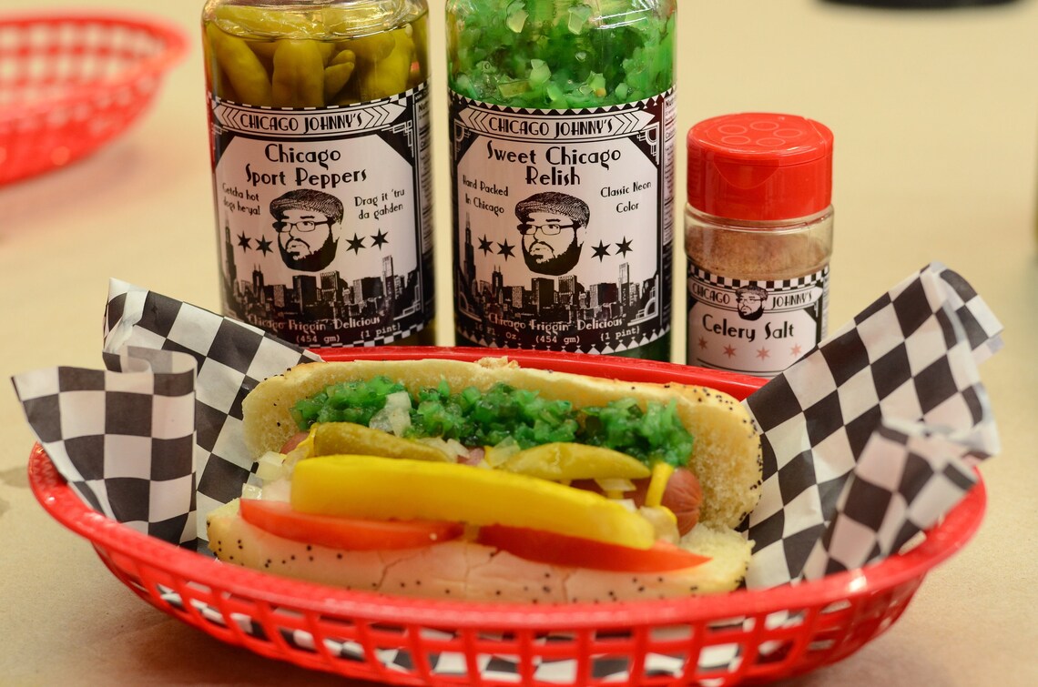 Chicago Hot Dog Gift Box to Make Chicago Style Hot Dogs Etsy