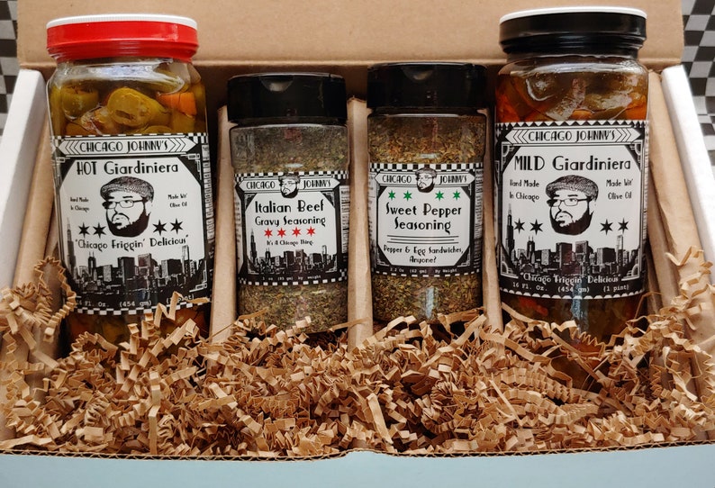 Chicago Italian Beef Sandwich Kit With Giardiniera, Sweet Pepper