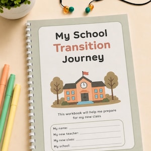DIGITAL DOWNLOAD  | School Transition Book | School Workbook | New Class Visual Support | Autism & SEN Resource | School Anxiety Support