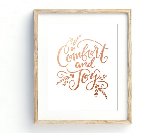 Instant Download Tidings Of Comfort And Joy Printable Etsy