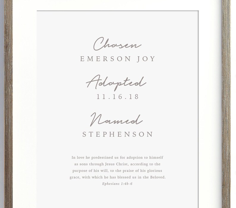 PRINTABLE Adoption Art Print, Customizable Adoption Gift, Adoption Art ...