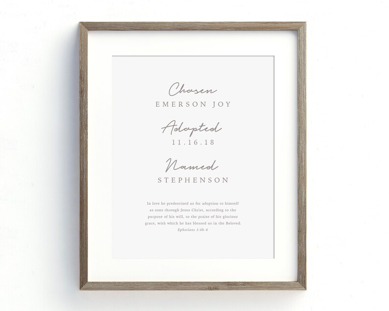 PRINTABLE Adoption Art Print, Customizable Adoption Gift, Adoption Art ...