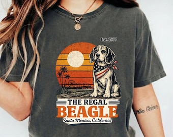 Camiseta vintage The Regal Beagle Est 1977 Santa Monica California, regalo retro para fans de la televisión y los bares.