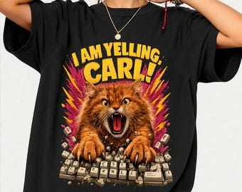 Camiseta con cita humorística viral del meme del gato y la rosquilla "I Am Grilling Carl", regalo divertido de meme de gato, camiseta gráfica de humor viral, regalo para amantes de los gatos