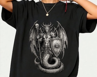 Camiseta Sonrisa de la Serpiente Botis del Rey Goético, regalo de demonología oculta, camiseta gráfica con el sigilo de Ars Goetia.