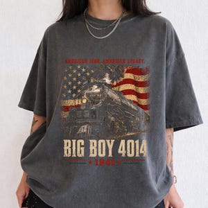 Vintage Train Lover Big Boy 4014 Steam Locomotive Railroad Train Engine T-Shirt