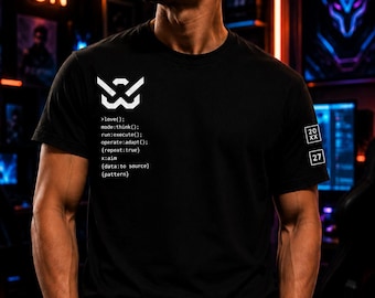 Coding Logo Graphic T-Shirt, Programmer Code Snippet Tee, Software Developer Shirt, Coding Gift, Geek Apparel, Unisex Programmer Tee for Dev