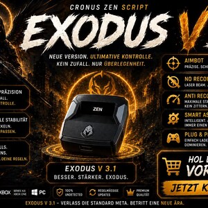 Download het script voor je gamingcontroller Exodus V3.1 + installatiehandleiding. Geavanceerd macroscript voor professionele gamers. Directe digitale toegang. Premium gamingtool.