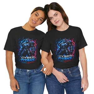 Cyber Titans Robot T-Shirt | Sci-Fi Mech Graphic Tee | Futuristic Robot Shirt | Mecha Anime Style Tee | Gamer Gift | Unisex Graphic T-Shirt