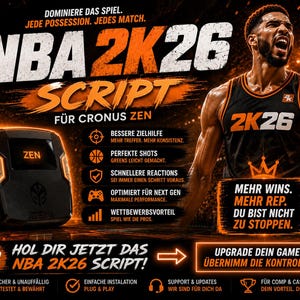 Script Ultimate para NBA 2K26 | Dans Auto Green Script Rhythm Shot & Dribble Combo | Zen Script | Download instantâneo | PC Console