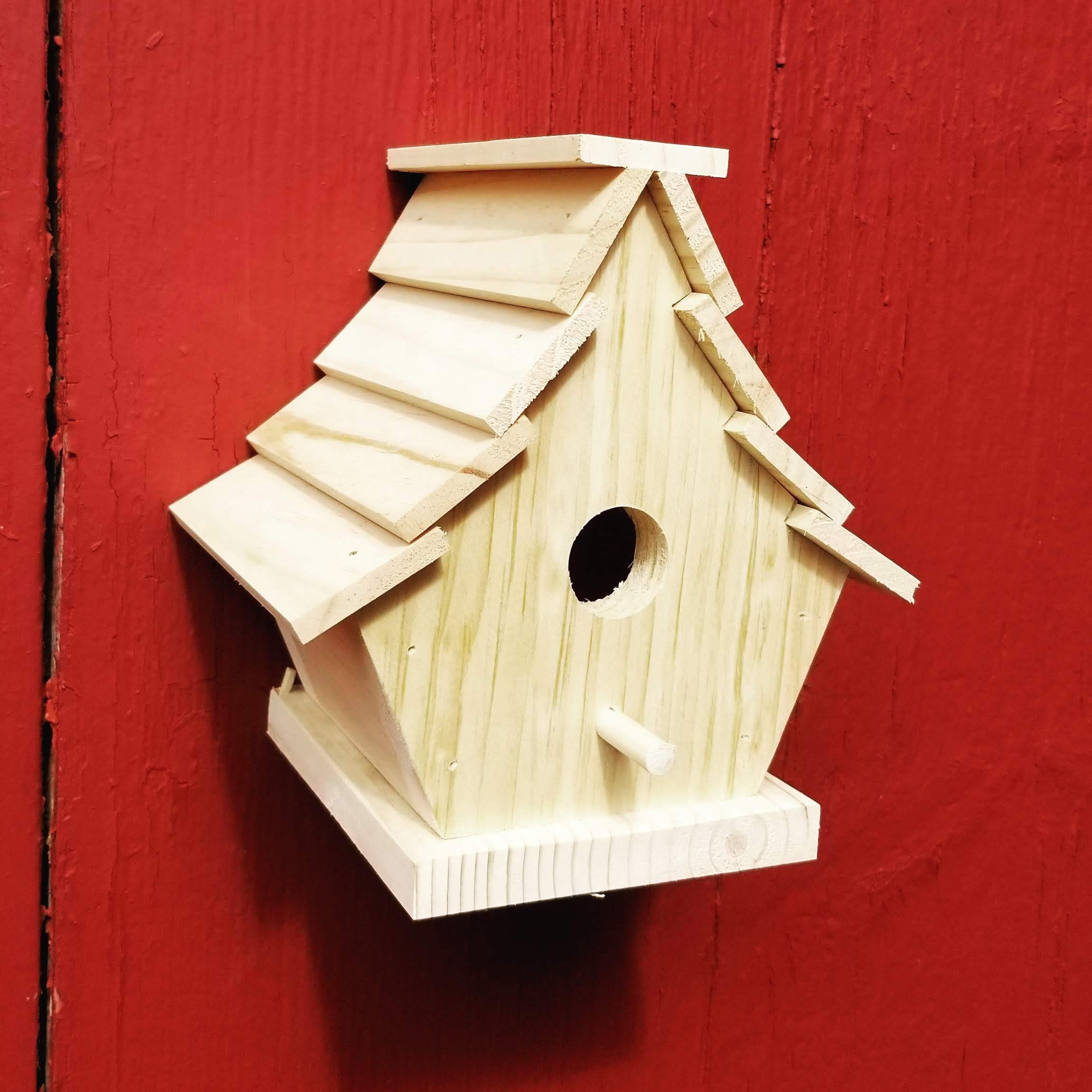 Wooden Birdhouse The Uptown