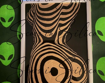 5”x7” feminine figure engraving