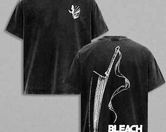 Soul Reaper Vintage Graphic Tee, Anime Aesthetic Heavyweight Shirt, Hollow Mask Manga T-shirt, Japanese Streetwear Black Wash Tee