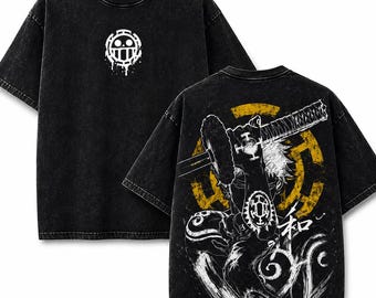 Camiseta vintage de espadachín tatuado, camiseta retro de Doctor de la Muerte negra con efecto desteñido, gráfico de espada samurái con escudo dorado, funda para bomba de gimnasio estilo anime (regalo)