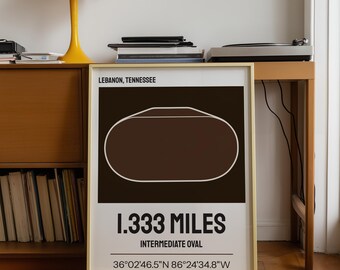 Nashville Superspeedway Track Layout Poster, Racing Wall Art (Digital Download)