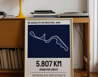 Japan Track Layout Poster, Motorsports Wall Art (Digital Download)