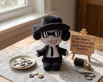 Forsaken Two Time Plush Toy Roblox Inspired Chance Stuffed Animal Gamer Gift Mafia Suit Character Doll Room Decor