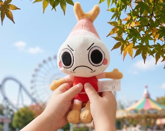 Dandy's World Shrimpo Plush Toy, Grumpy yet Cute Angry Stuffed Doll from Roblox, Gamer Collector's Gift