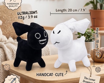 Forsaken Chance and Gubby Plush Toy | The Forgotten Game Horror Bunny Stuffed Animal | Roblox Gamer Mascot Gift | Creepy Cute Decor