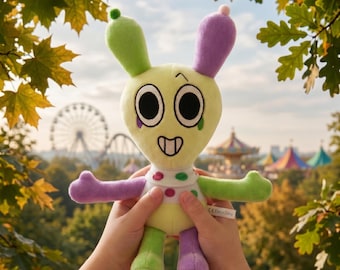 Dandy's World Toodles Plush Toy | Soft Gamer Character Stuffed Animal, Roblox Horror Mascot Collectible, Kawaii Anime Room Decor Gift