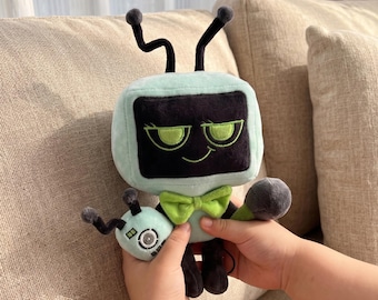 TV Head Robot Stuffed Figure-Dandy's World Vee Plush Toy | Mascot Horror Game Collectible | Gardenview Center Gamer Gift with Prop