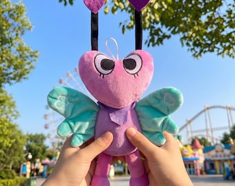 Peluche Flutter di Dandy's World, simpatico pupazzo a farfalla, animale imbottito, cuore, antenna, regalo Kawaii per gamer, morbido, decorazione per la stanza in stile anime.