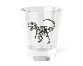 Vaso de chupito con forma de esqueleto de Allosaurus / Fósil de dinosaurio de 42,5 g