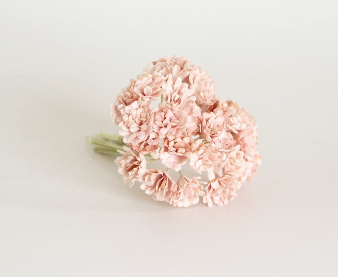 100 Pcs Peachy Pink Gypsophila Paper Flowers Wholesale Etsy