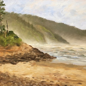 Oregon Coast seascape Fine art print giclee of original oil landscape painting of Cape Lookout Oregon
