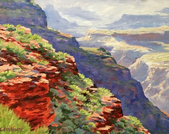 Kaibab Trail Fine Art Digital Download of Landscape Painting, home decor, wall art, wall decor