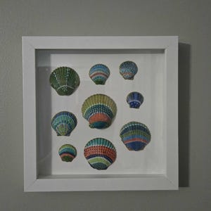 Hand-Painted Florida Sea Shell Shadow Box