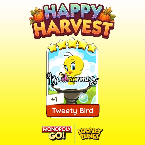 Tweety Bird - Monopoly Go! Sticker 5 Star [ Set 21 ] Happy Harvest Album