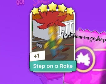 Monopoly Go! "Step on a Rake" Sticker 5 Star [ Set 21 ] New Season Album