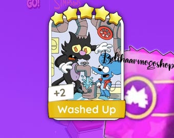 Monopoly Go! "Washed Up" Sticker 5 Star [ Set 17 ] New Season Album