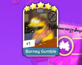 Monopoly Go! "Barney Gumble" Sticker 5 Star [ Set 18 ] New Season Album