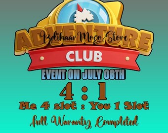 Monopoly Go! Adventure Club Event [ 4:1 ] Full Waranty Completed