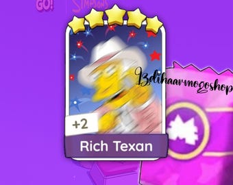 Monopoly Go! "Rich Texan" Sticker 5 Star [ Set 20 ] New Season Album