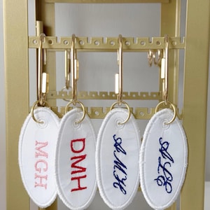 Personalized Initial Bag Tag Keychain