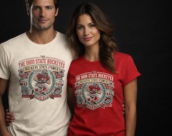 Ohio State Buckeyes T-Shirt | Buckeye State Power Football Graphic Tee | Vintage College Sports Apparel | Unisex Game Day Top 
