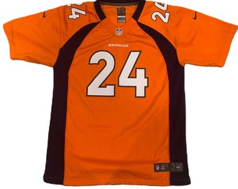 Denver Broncos Nike X NFL Champ Bailey 24 Football Jersey Youth Size XL 18-20