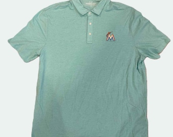 Vineyard Vines x Miami Marlins MLB Edgartown Polo Shirt Men's Size XL